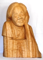 画像1: 少女　（２）　　木彫