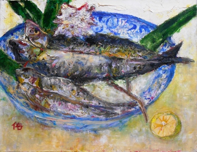 画像1: 魚と貝　　　　Ｆ６号　　　油彩