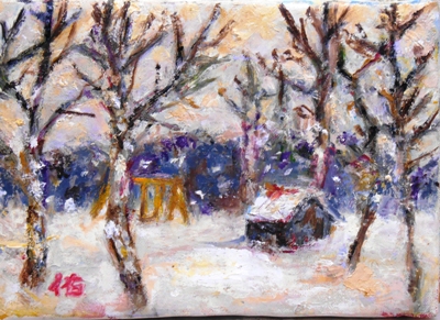 画像1: 雪の庭　　　ＳＭ　　　　油彩
