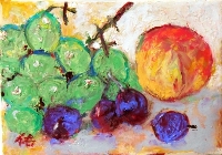 画像1: 桃と葡萄　　　ＳＭ　　　油彩